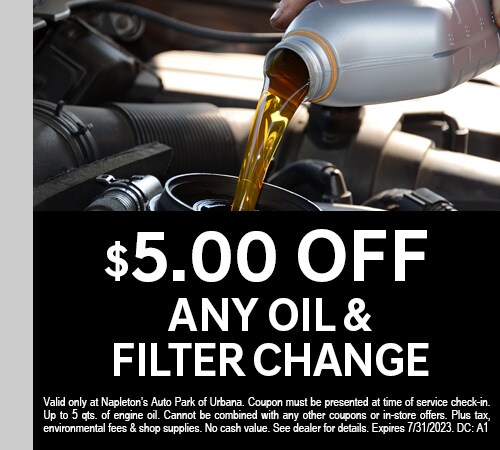 $5.00 Off Any Oil and Filter Change