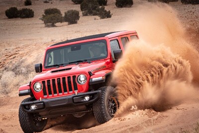Red Jeep Wrangler 4x4 SUV