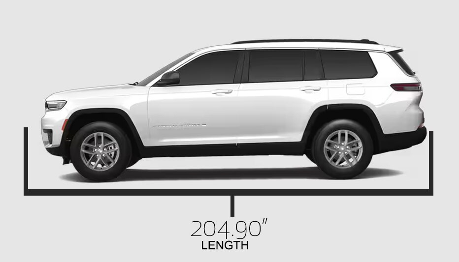 Three-Row Jeep Grand Cherokee L Exterior Dimensions Length