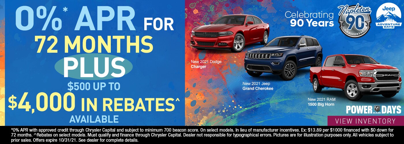 0% APR for 72 Months Available