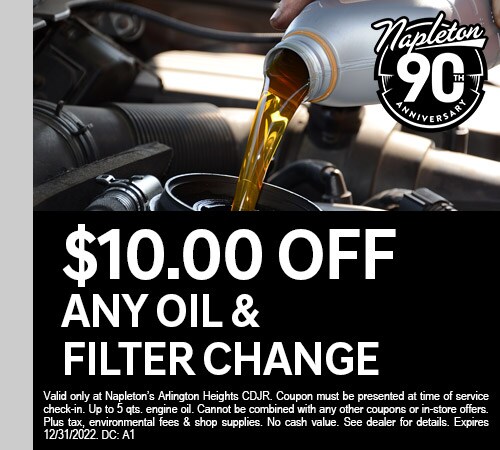 $10 Off Any Oil and Filter Change Coupon