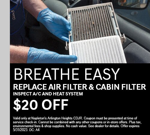 Replace Air and Cabin Filter Coupon