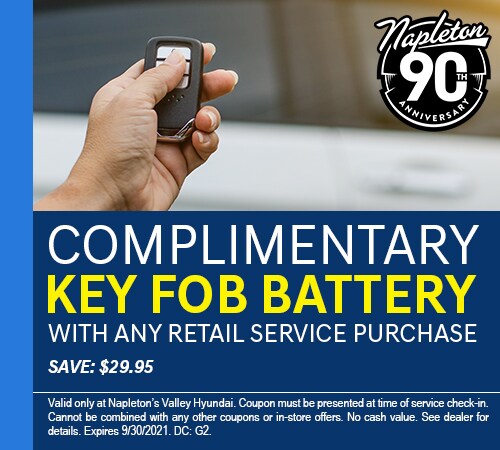 Complimentary Key Fob Battery Replacement