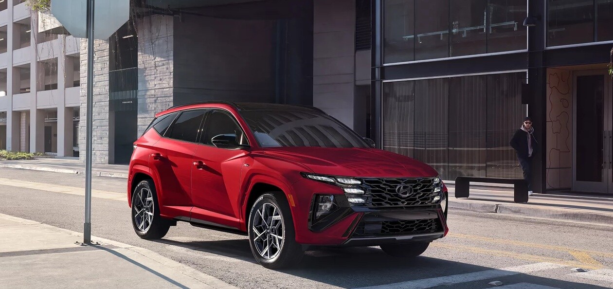 Hyundai Tucson Hybrid Exterior Red Hyundai Tucson Hybrid for Sale Chicago