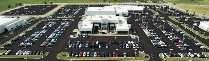 Aerial View of Napleton's Hyundai of Urbana Dealership