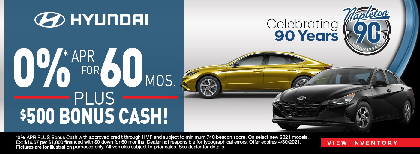 0% APR for 60 months plus $500 Bonus Cash