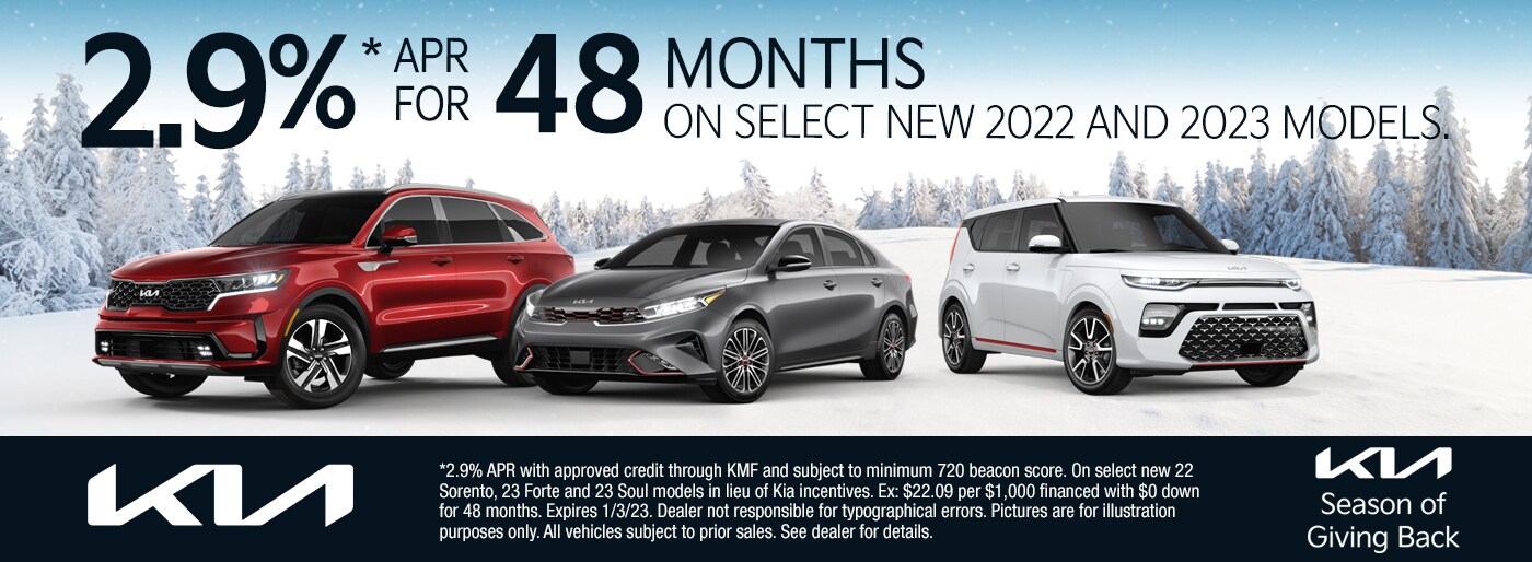 2.9% APR for 48 Months on Select Models
