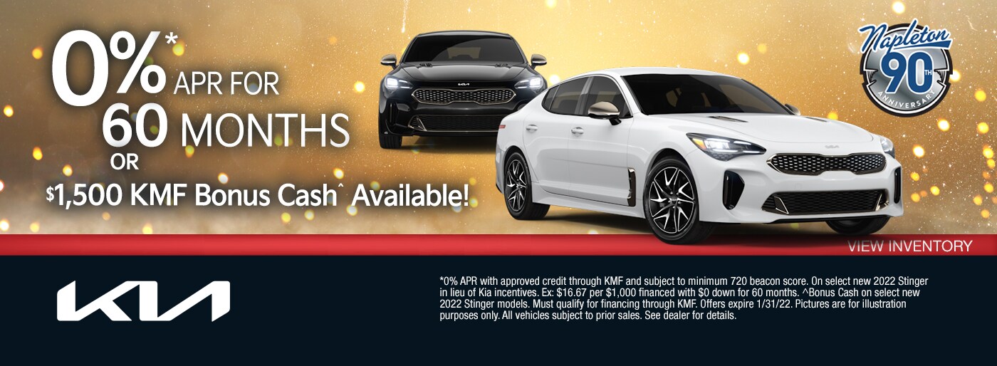 0% APR for 60 Months or $1500 Bonus Cash
