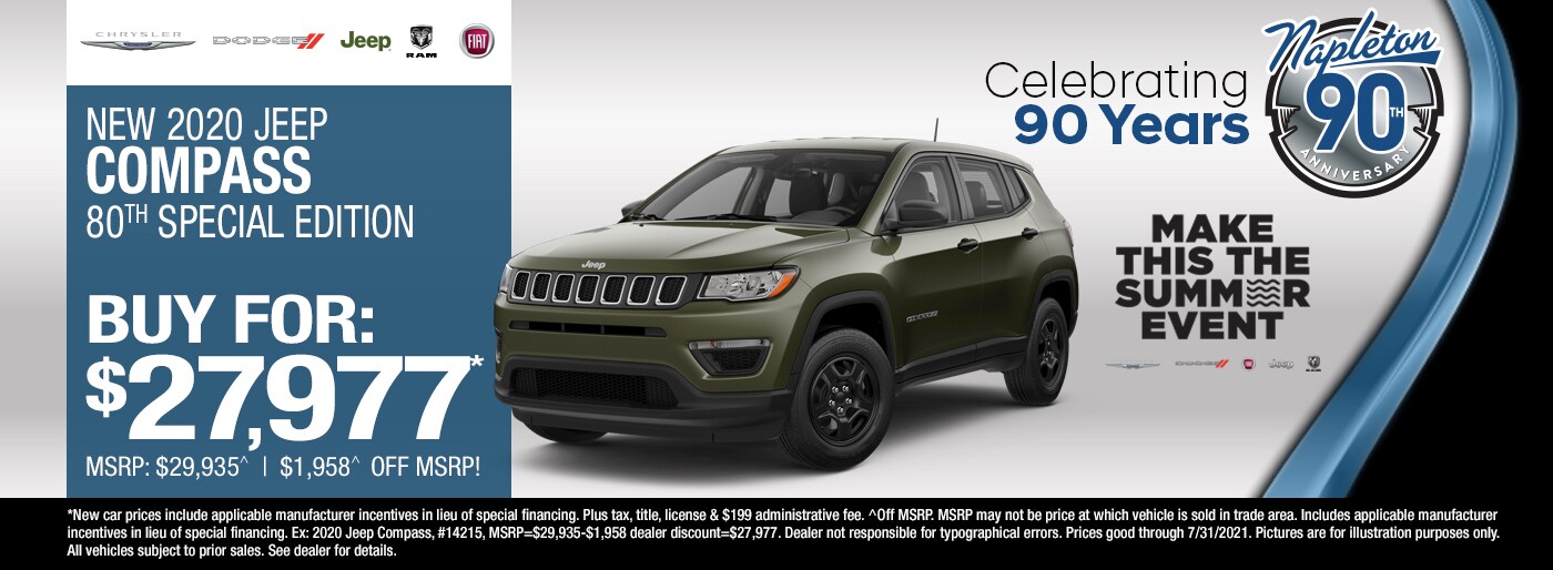 New 2020 Jeep Compass, buy for $27,977