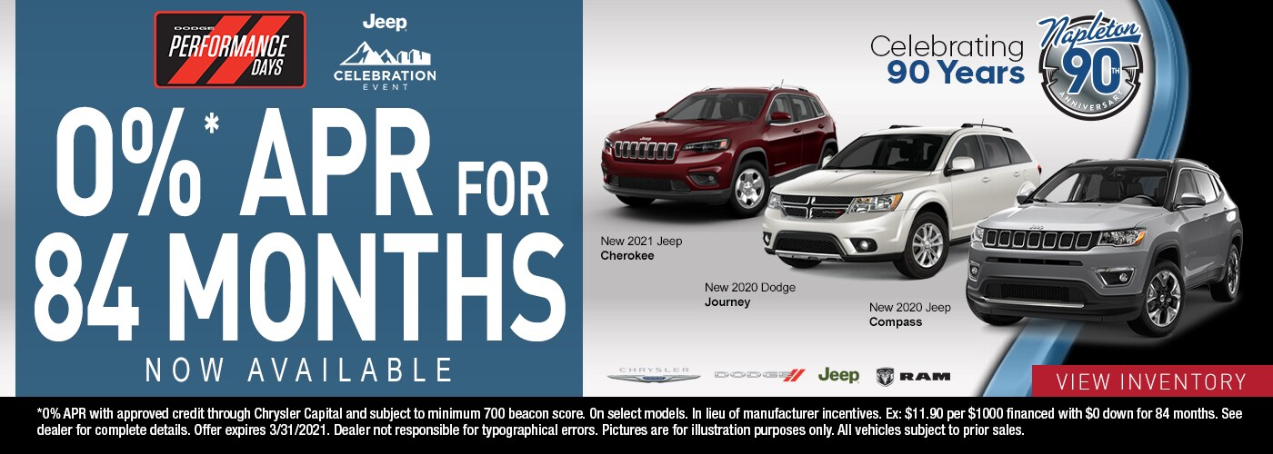 0% APR for 84 Months Now Available