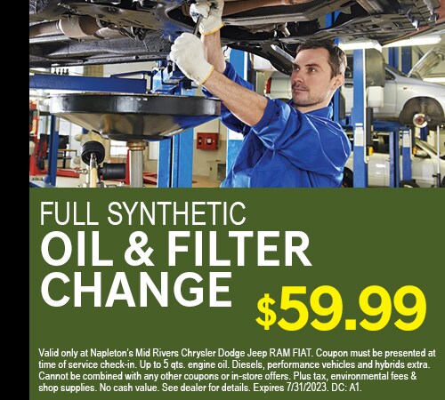 Full Synthetic Oil and Filter Change Coupon