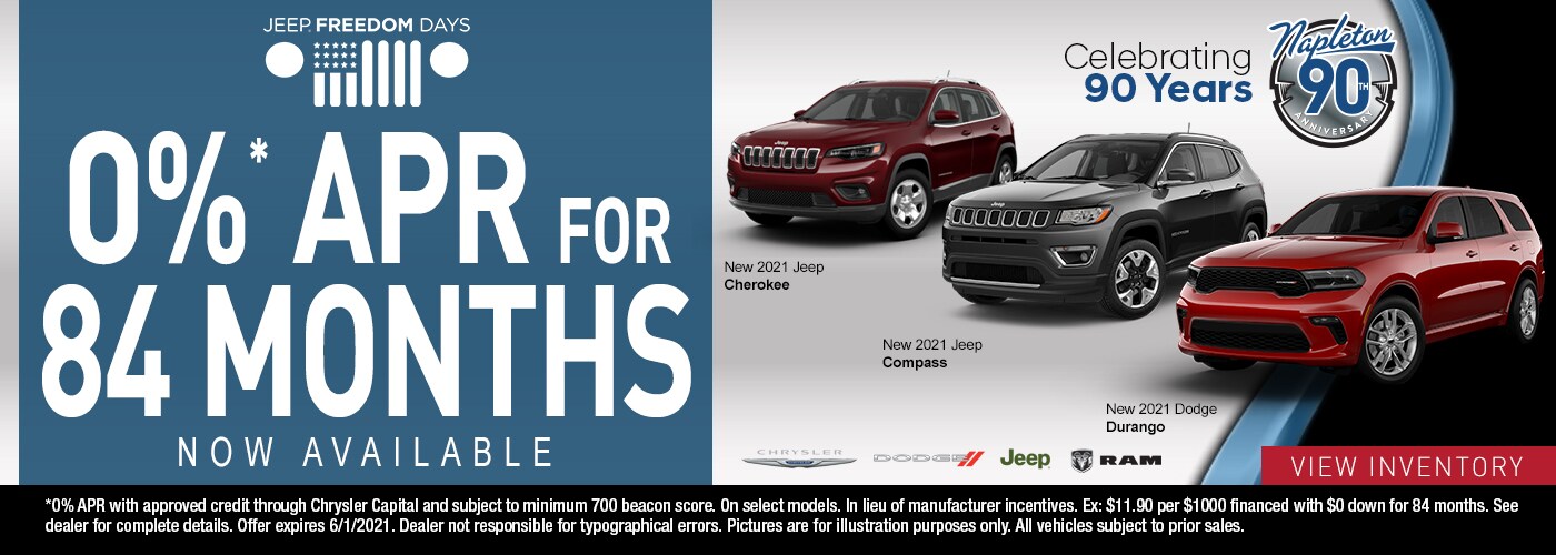 0% APR for 84 Months Available
