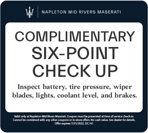Complimentary Six-Point Check Up Coupon