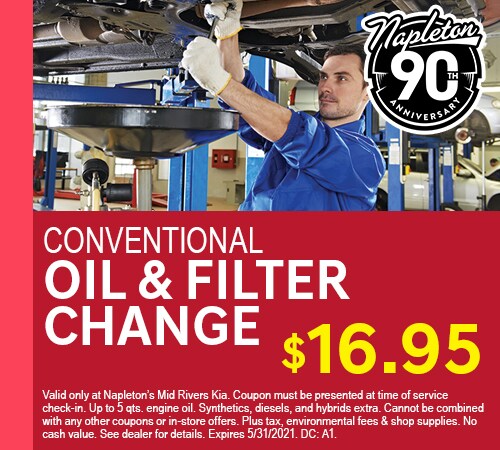 oil and filter change $16.95