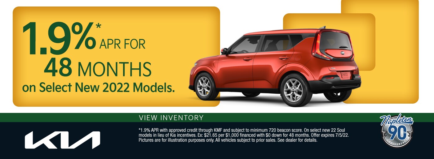1.9% APR for 48 Months on select New 2022s