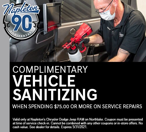 Complimentary Vehicle Sanitizing