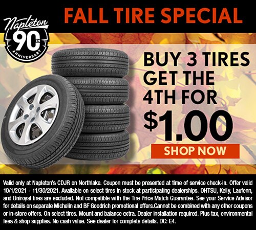 Buy 3 Tires get the 4th for $1.00