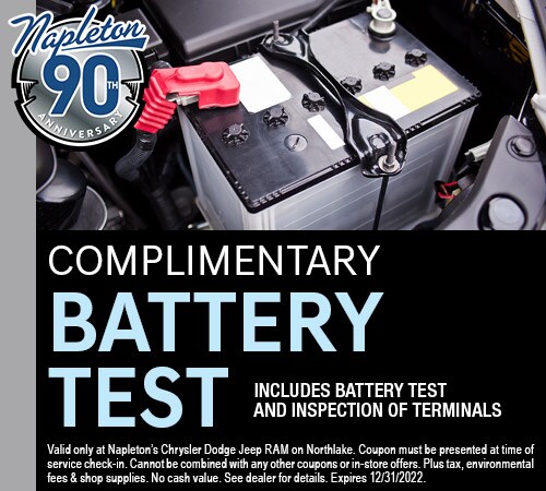 Complimentary Battery Test Coupon