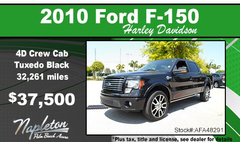 Napleton Palm Beach Acura Pre-Owned Special 2010 Ford F-150 Harley Davidson