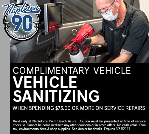 Complimentary Vehicle Sanitizing