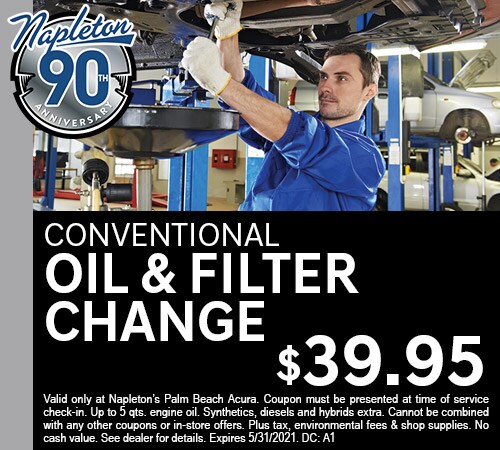 Conventional Oil & Filter Change $39.95