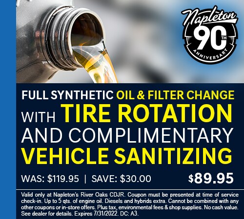 Oil and Filter Change with Tire Rotation
