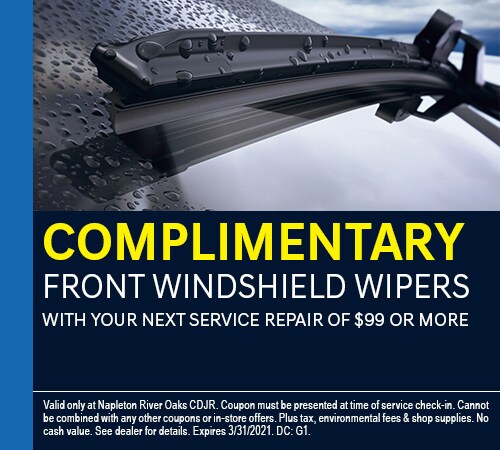 Complimentary Front Windshield Wipers