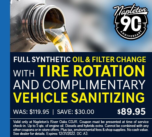 Full Synthetic Oil & Filter Change Coupon