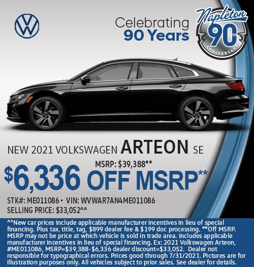 New 2021 VW Arteon in Stock