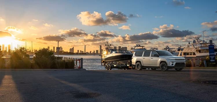 Grand Wagoneer Towing Capability Grand Wagoneer Towing a boat