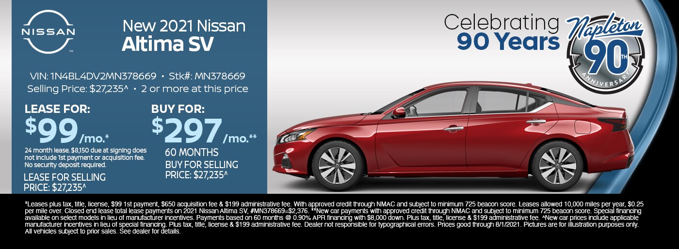 New 2021 Nissan Altima SV