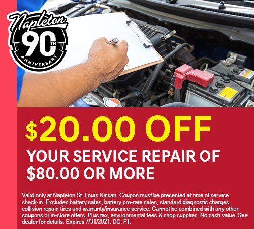$20 off your service repairs of $80 or more