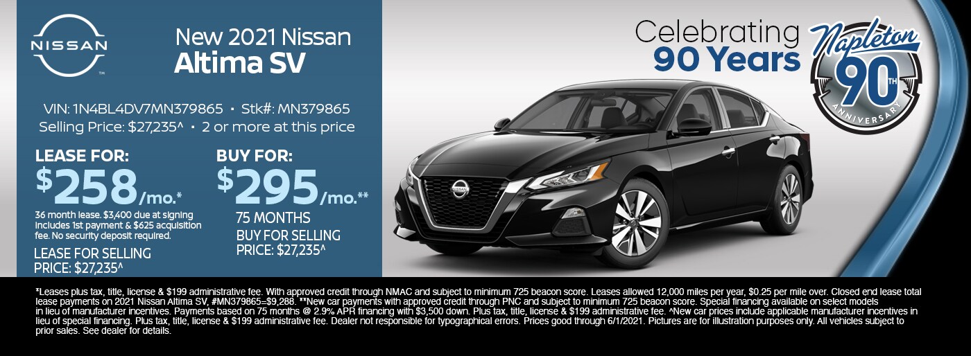 New 2021 Nissan Altima SV