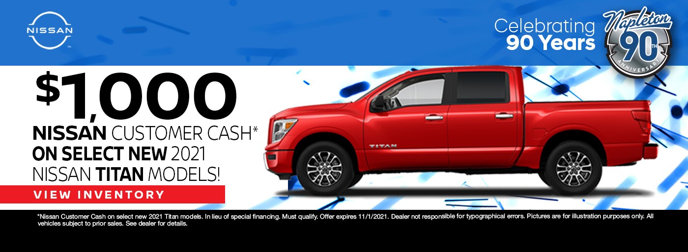 $1,000 Nissan Customer Cash on Titan