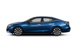 Blue Nissan Maxima Platinum
