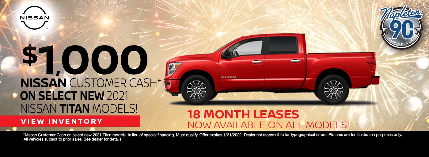 $1000 Nissan Customer Cash on Titan