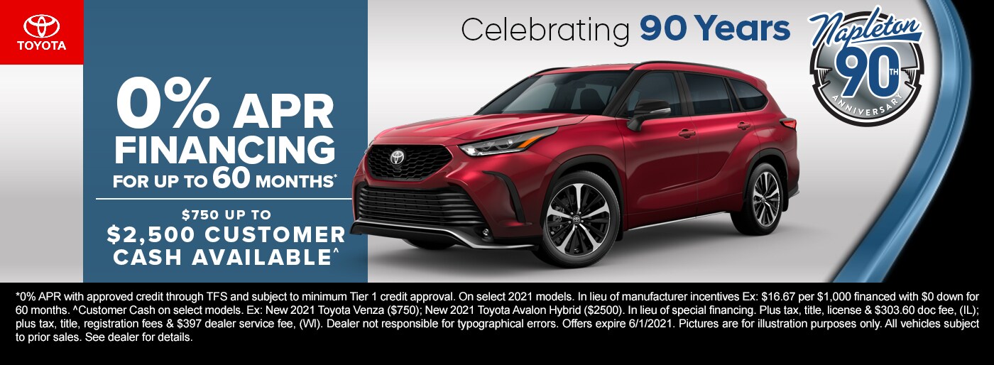 0 APR Financing for up to 60 months