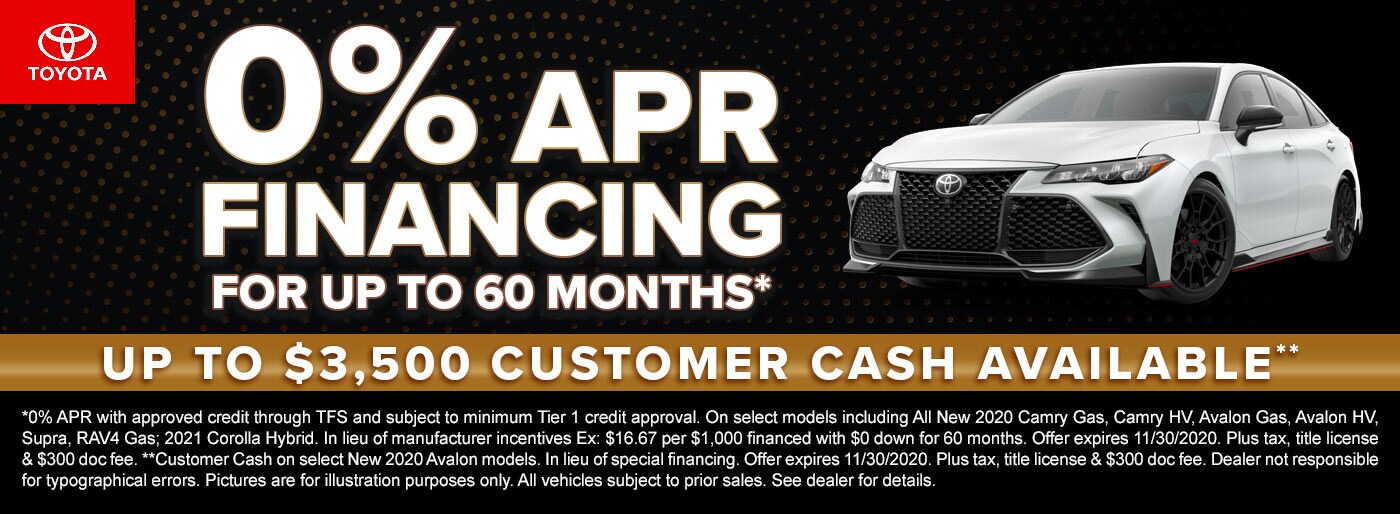 0 percent apr financing for up to 60 months