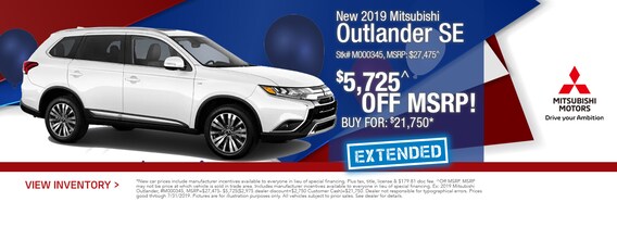 New 2019 Mitsubishi Outlander SE