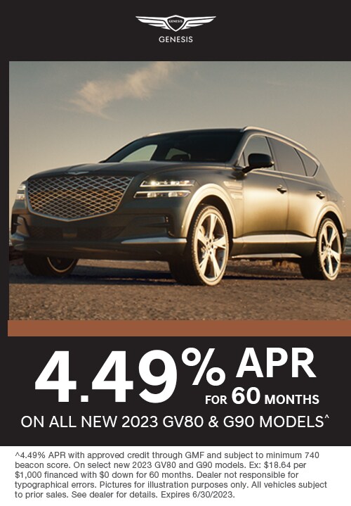 4.49% APR for 60 Months on Select Models