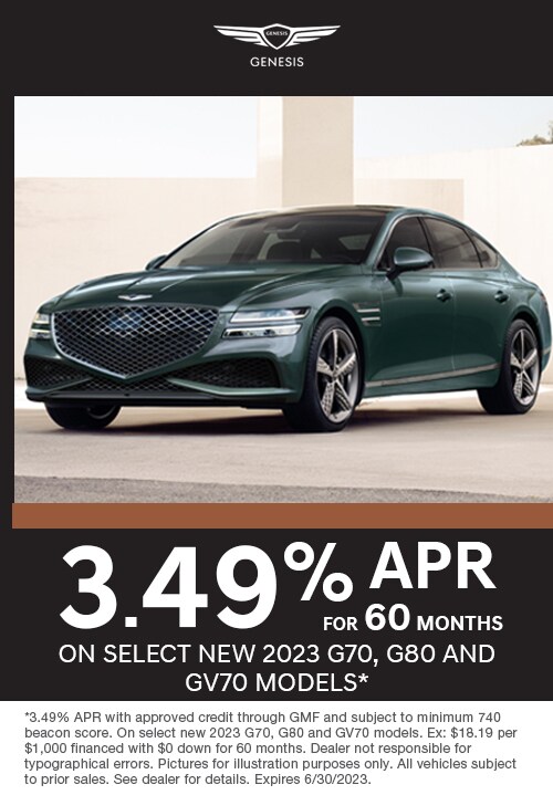 3.49% APR for 60 Months on Select Models