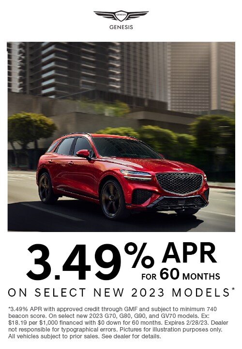 3.49% APR for 60 Months Available