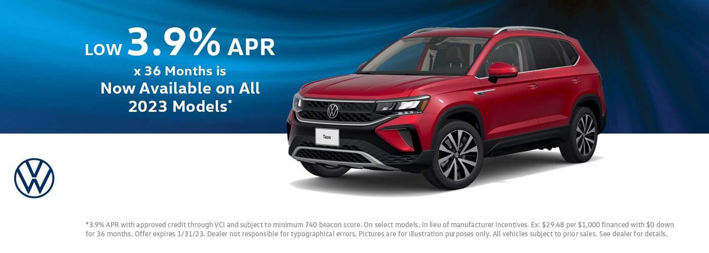 3.9% APR for 36 Months Available