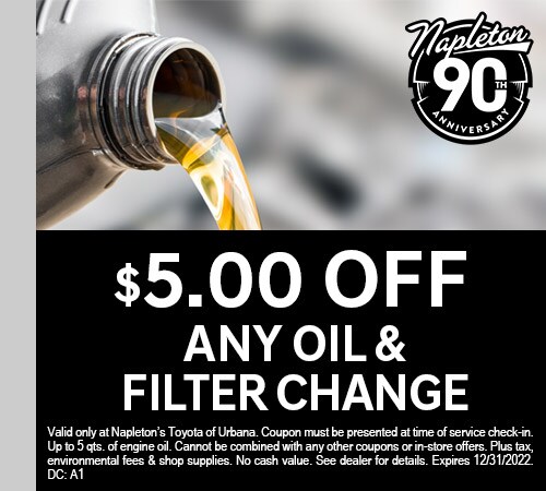 $5.00 Off Any Oil & Filter Change Coupon