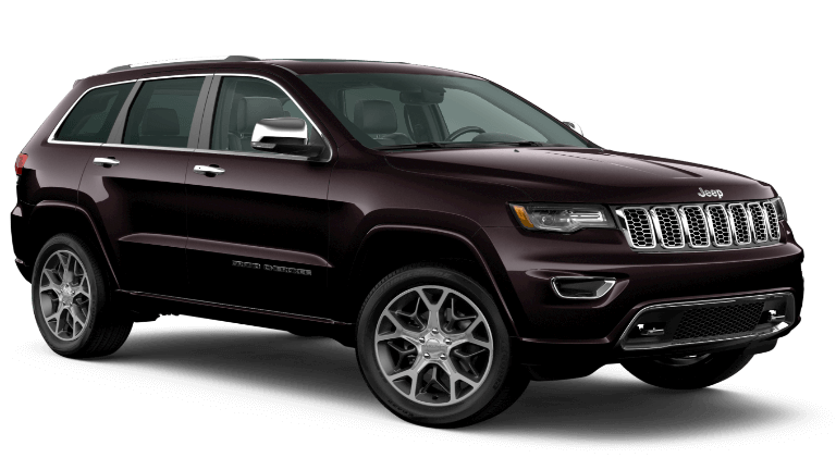 2020 Jeep Grand Cherokee Overland in maroon