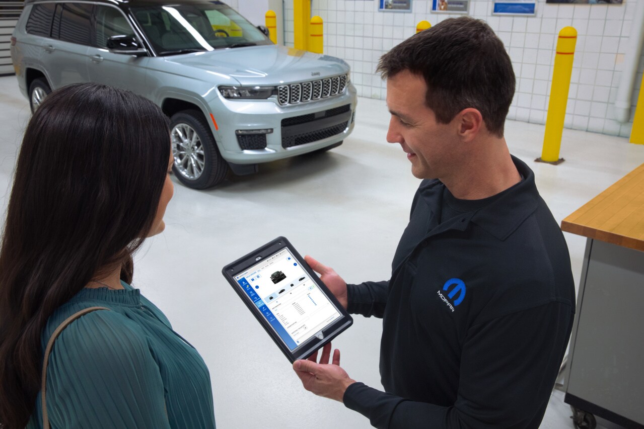 Service Center Going over repairs with customer