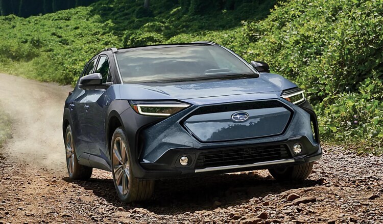 A parked white lincoln SUV