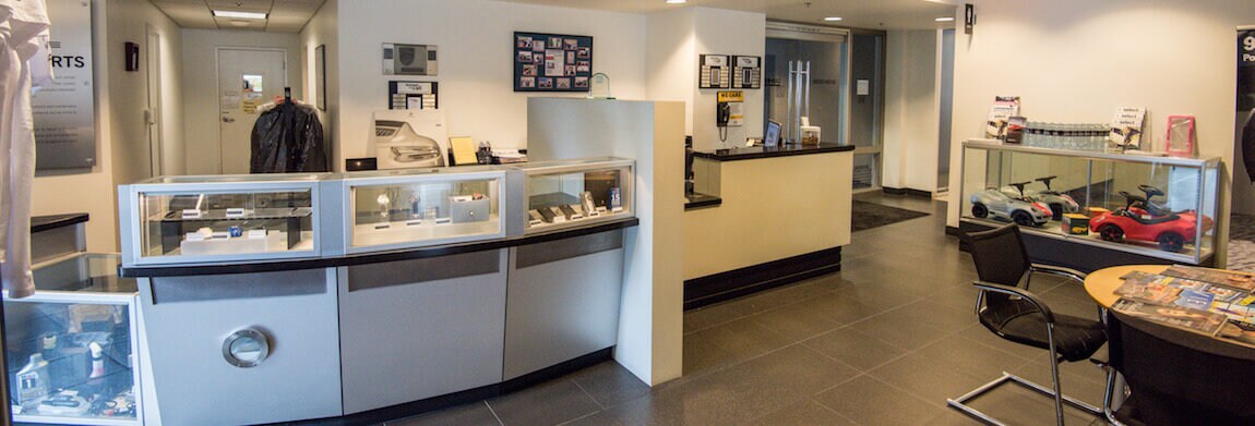 Porsche Parts For Sale in Newport Beach Porsche Parts department counter at Porsche Newport Beach