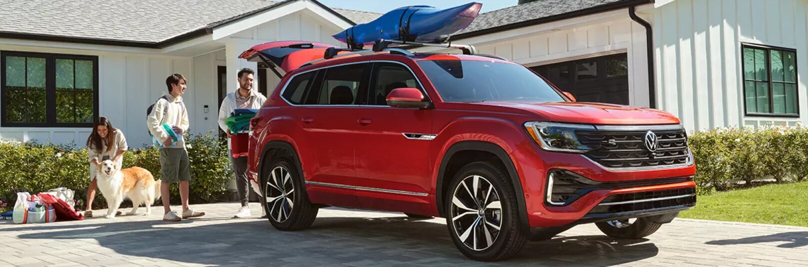Red Volkswagen SUV