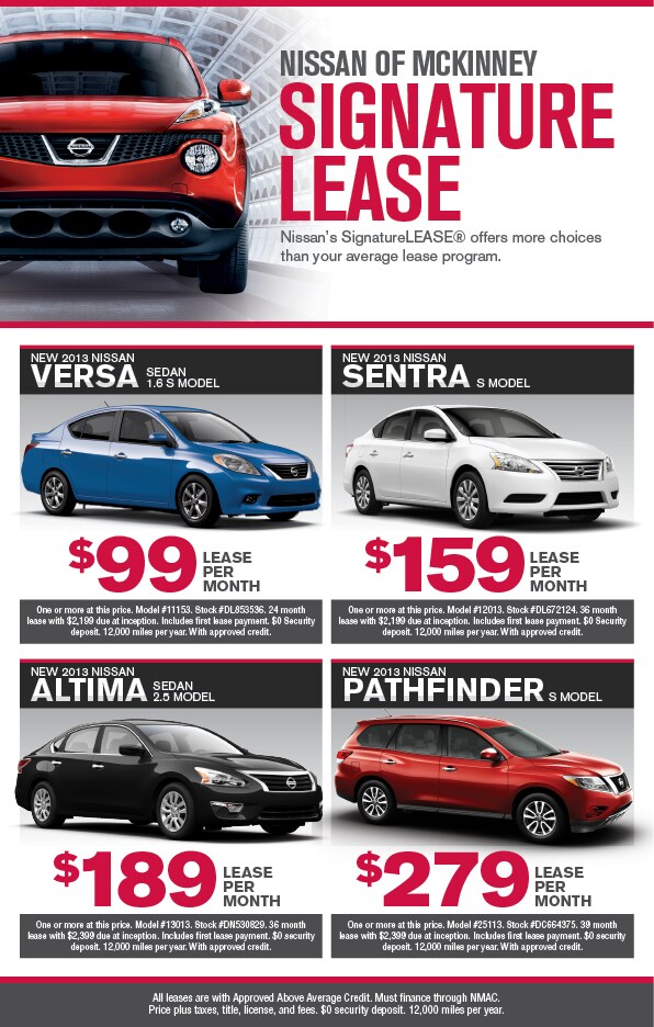 Nissan lease specials dallas